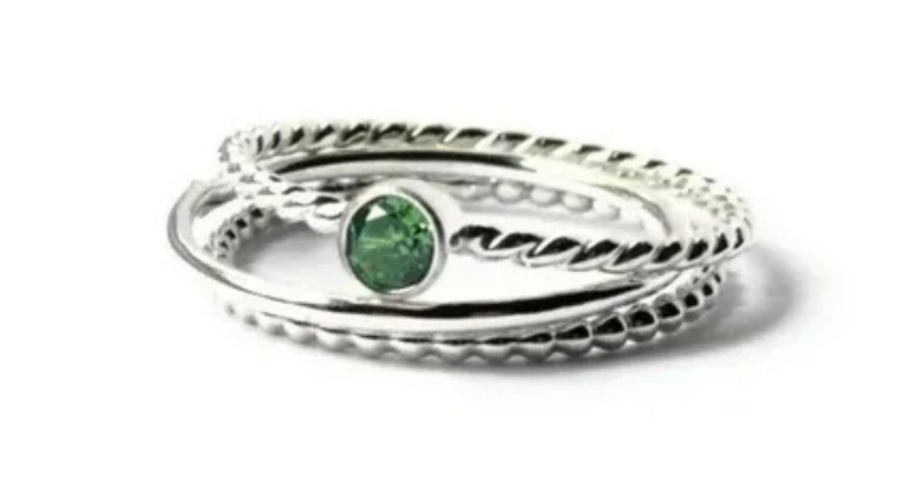 925 Sterling Silver Classic Zircon Ring