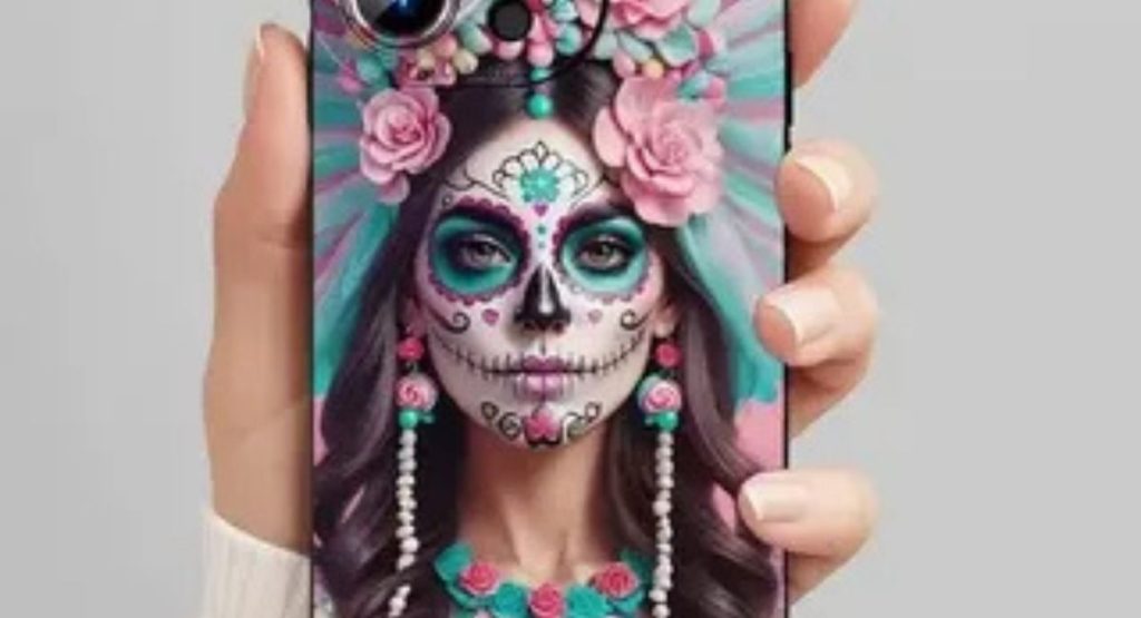Artistic Creativity Skull Chiffon Phone Case for iPhone