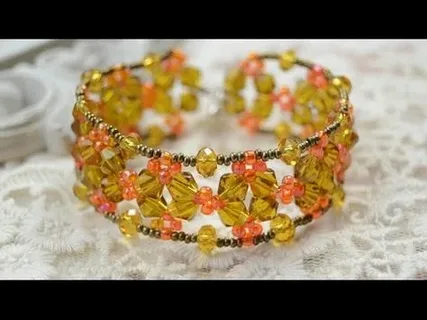 Vintage Floral Band with Crystal Accents