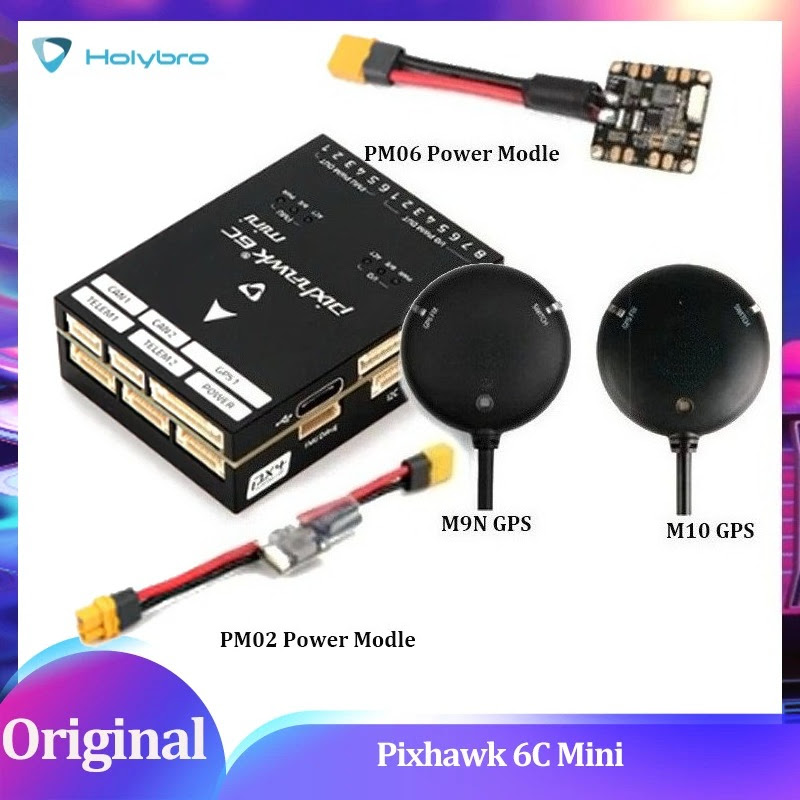 You are currently viewing Holybro Pixhawk 6C Mini Flight Controller Kit Including PM02 V3 12S or PM06 14S Power Module with M9N/M10 GPS for RC Aircraft